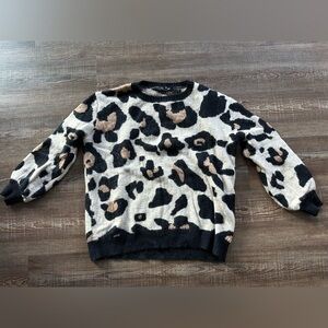 Doe and Rae leopard print sweater - size large